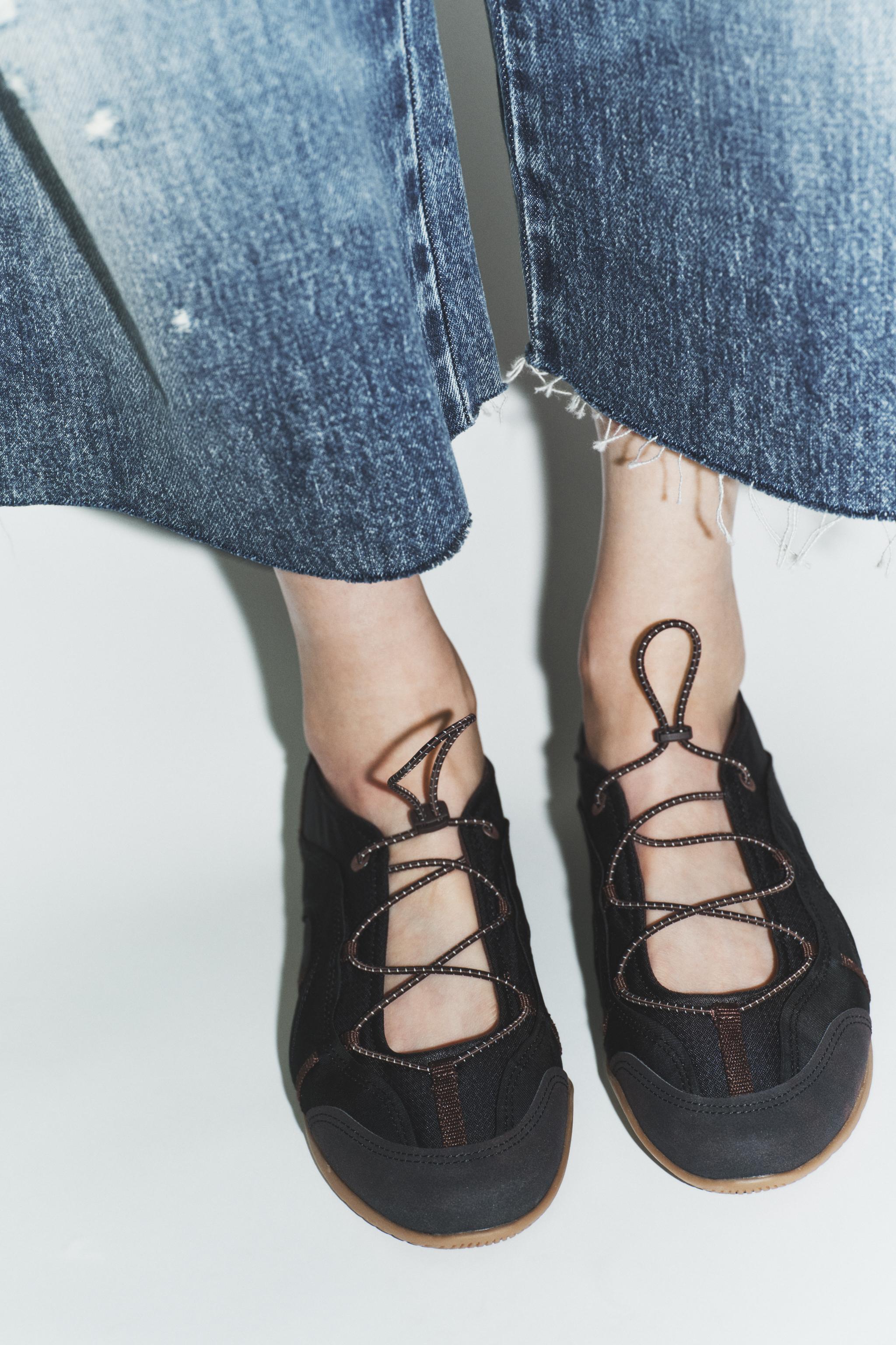 ELASTIC SPORTY BALLET FLATS